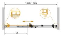 Дверь в проём STYLUS-SOFT-BF-1-160-C-Cr 1600x1950 Cezares