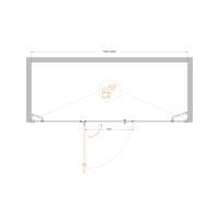 Дверь в проем.  VERONA-W-B-13-60+60/60-P-Cr-L 1800x1950 Cezares
