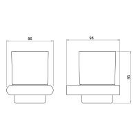 Стакан для зубных щеток Timo Luiro 18432/17 золото матовое
