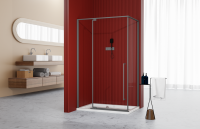 Ограждение душевое ESBANO ESA-119PS-GM оружейная сталь прямоугольное