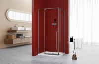 Ограждение душевое ESBANO ESA-108PS-GM оружейная сталь прямоугольное