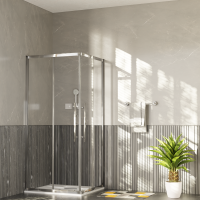 Ограждение душевое ESBANO ESF-90D1+120D2-C хром прямоугольное