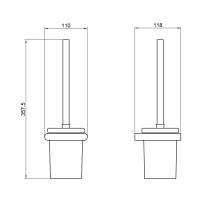 Щетка для туалета Timo Luiro 18461/17 золото матовое