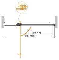 Дверь в проём. SLIDER-B-1-90/100-C-NERO (900-1000)x1950 Cezares