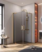 Душевой уголок прямоугольный.     SLIDER-A-2-80/90-GRIGIO-BORO (800-900)x(800-900)x1950 Cezares